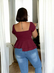 Blusa emma vino tinto