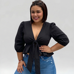 Blusa vacile negra
