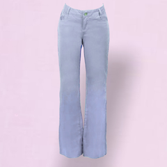 Pantalón talle medio bota recta azul