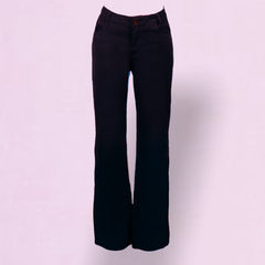 Pantalón talle medio bota recta negro