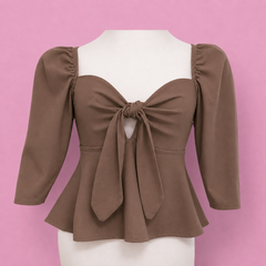 Blusa push-up mocha mousse