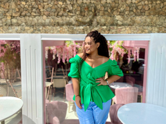 Blusa pitalla verde