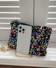 Bolso tipo clutch de lentejuelas