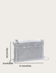 Bolso tipo clutch diamante