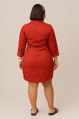 Vestido Talego Mango Light Rojo