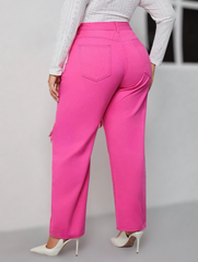 Jean pierna recta fucsia