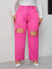 Jean pierna recta fucsia