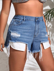 Short de jean con bolsillos