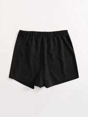 Falda short stretch de tiro alto con abertura