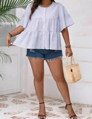 blusa peplum plus size