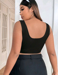 top asimetrico plus size