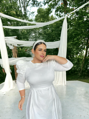 Vestido chocolate blanco