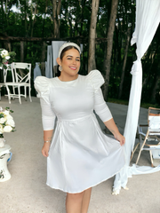 Vestido chocolate blanco