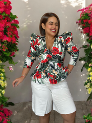 blusa tropicana push up