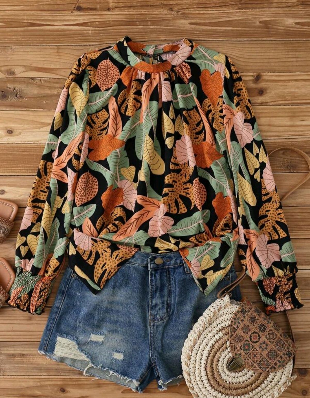 blusa floral plus size