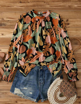 blusa floral plus size