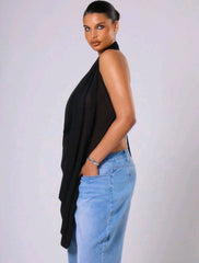 blusa halter push up