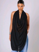 blusa halter plus size