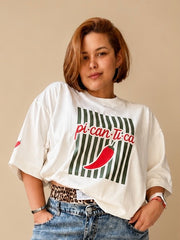 Camiseta Oversize PICANTICA Marfil