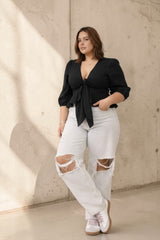 Blusa vacile negra