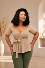 Blusa megan beige