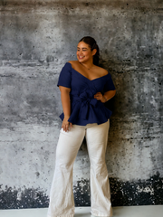 Blusa megan azul turqui