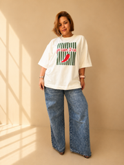 Camiseta Oversize PICANTICA Marfil