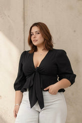 Blusa vacile negra