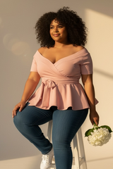 Blusa megan palo de rosa