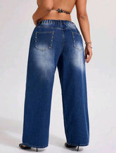 Jean pierna recta con piedreria