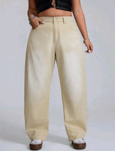 Jean pierna recta beige