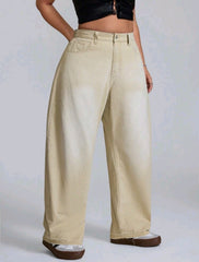 Jean pierna recta beige