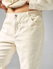 Jean beige talle medio