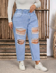 Jean estilo mom con rotos