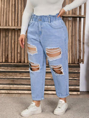 Jean estilo mom con rotos