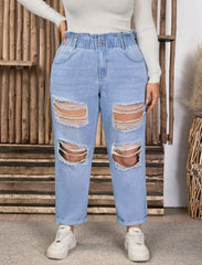 Jean estilo mom con rotos