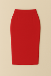 Falda Lapiz Moldeadora Roja