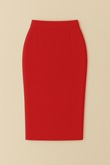 Falda Lapiz Moldeadora Roja
