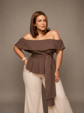 Blusa Sofía mocha mousse