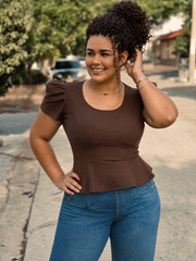 Blusa Guette mocha mousse