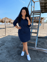 Vestido talego mango light azul turqui