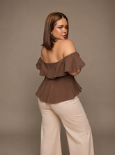 Blusa Sofía mocha mousse