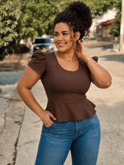Blusa Guette mocha mousse