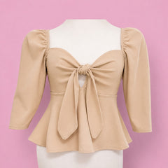 Blusa push-up beige