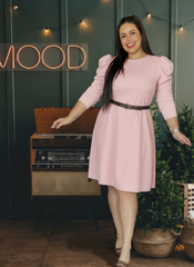 Vestido chocolate rosado