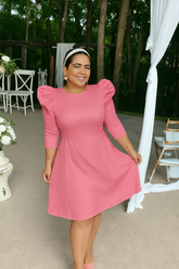 Vestido chocolate rosado