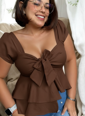 Blusa Emma mocha mousse
