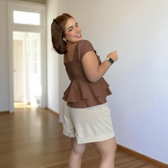 Blusa Emma mocha mousse