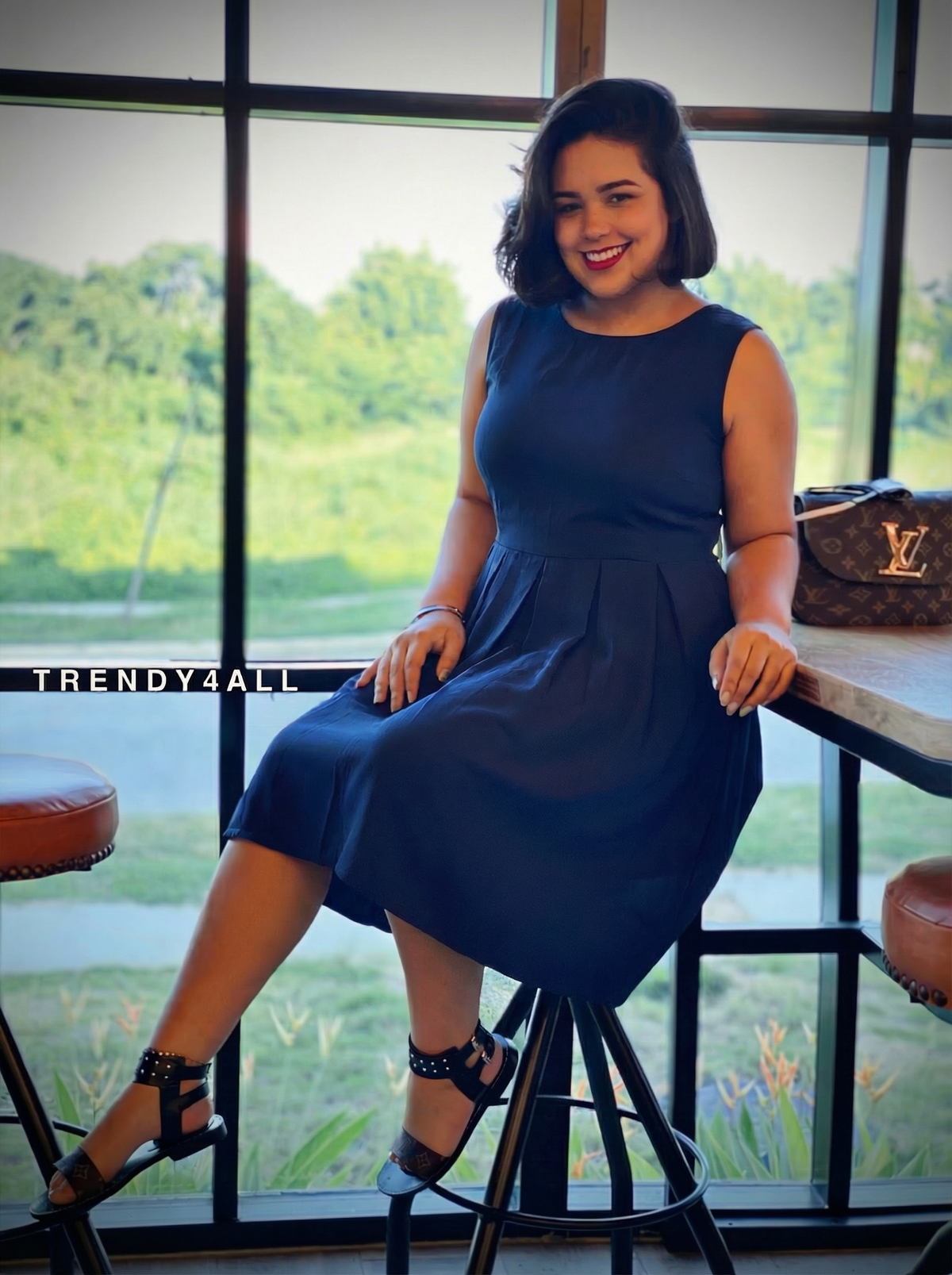 Vestido JK azul turqui