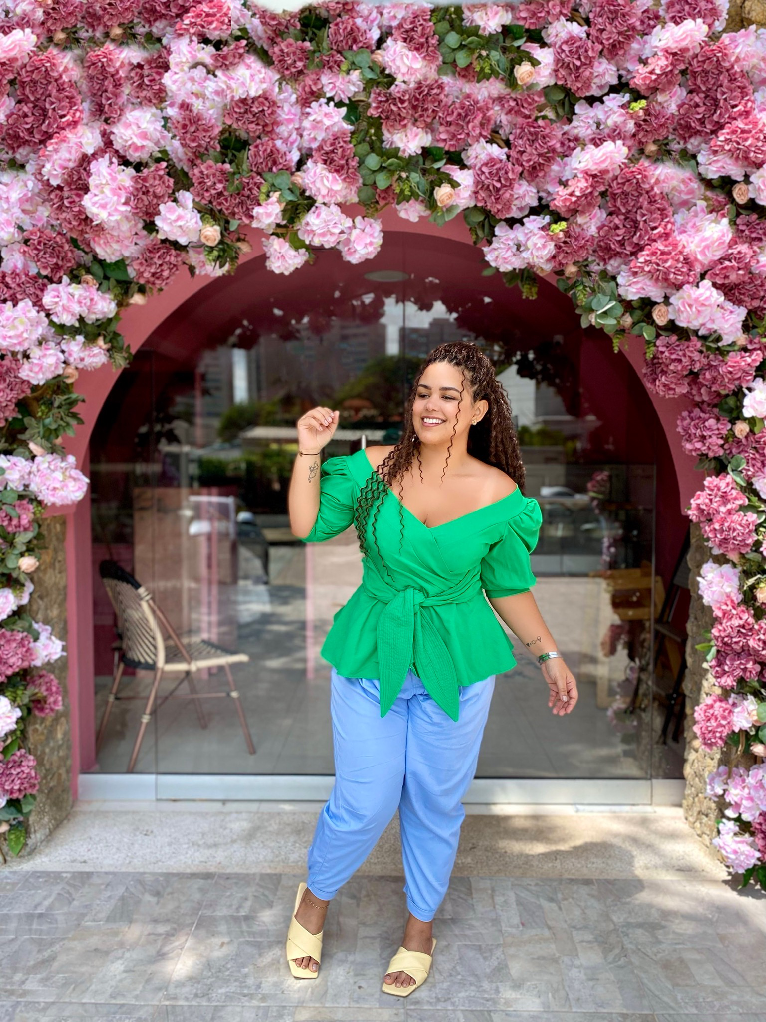 Blusa pitalla verde